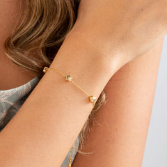 Hearts and Stars Golden Bracelet