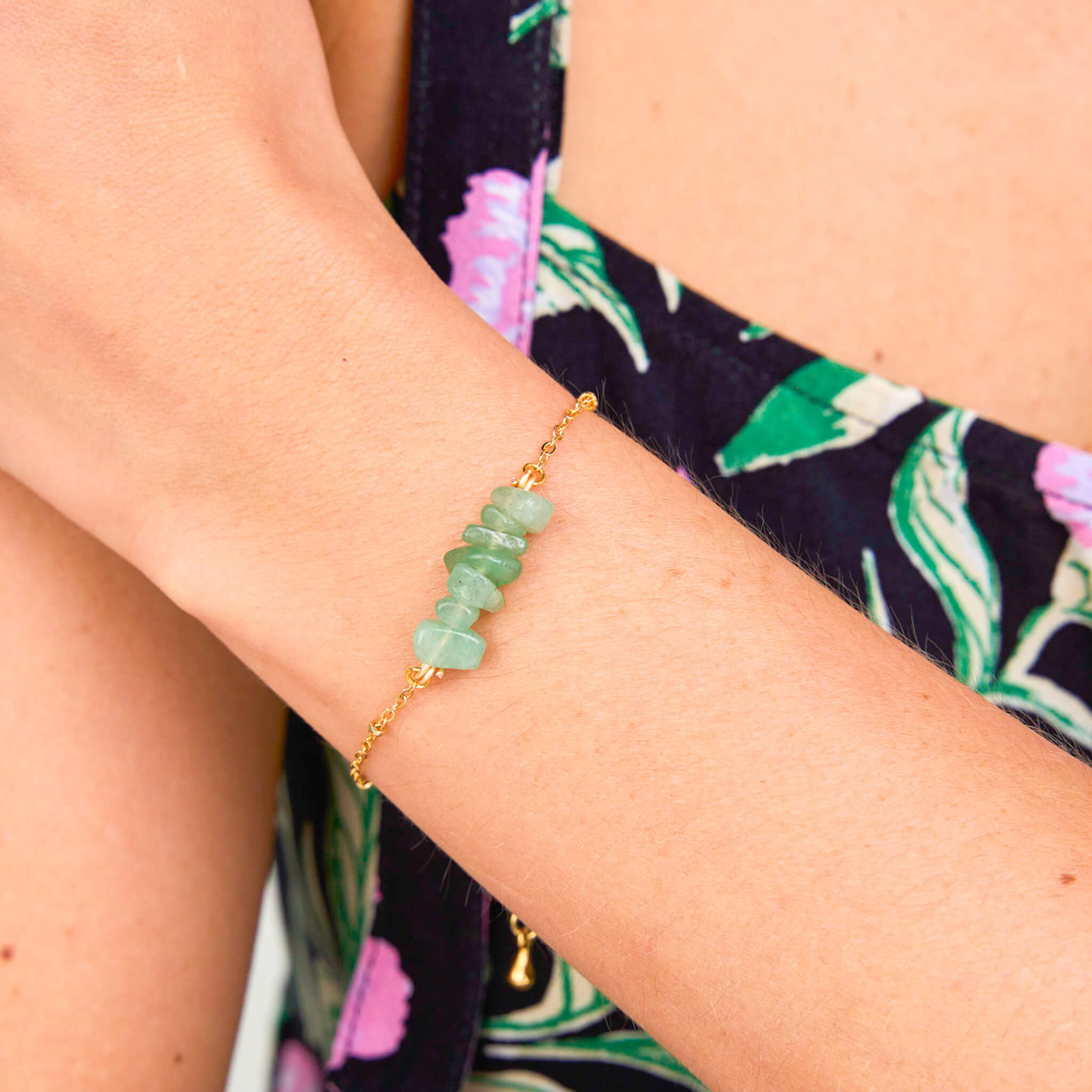 Jade Natural Stone Bracelet with Clasp