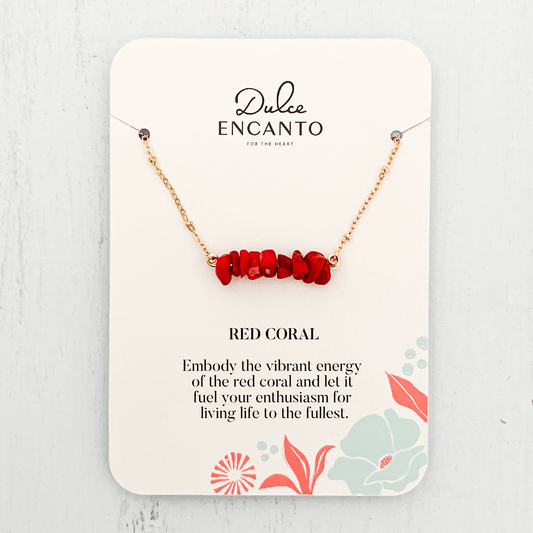 Red Coral Natural Stone Necklace