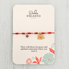 Amethyst Natural Stone Spheres Anklet with Gray Yarn