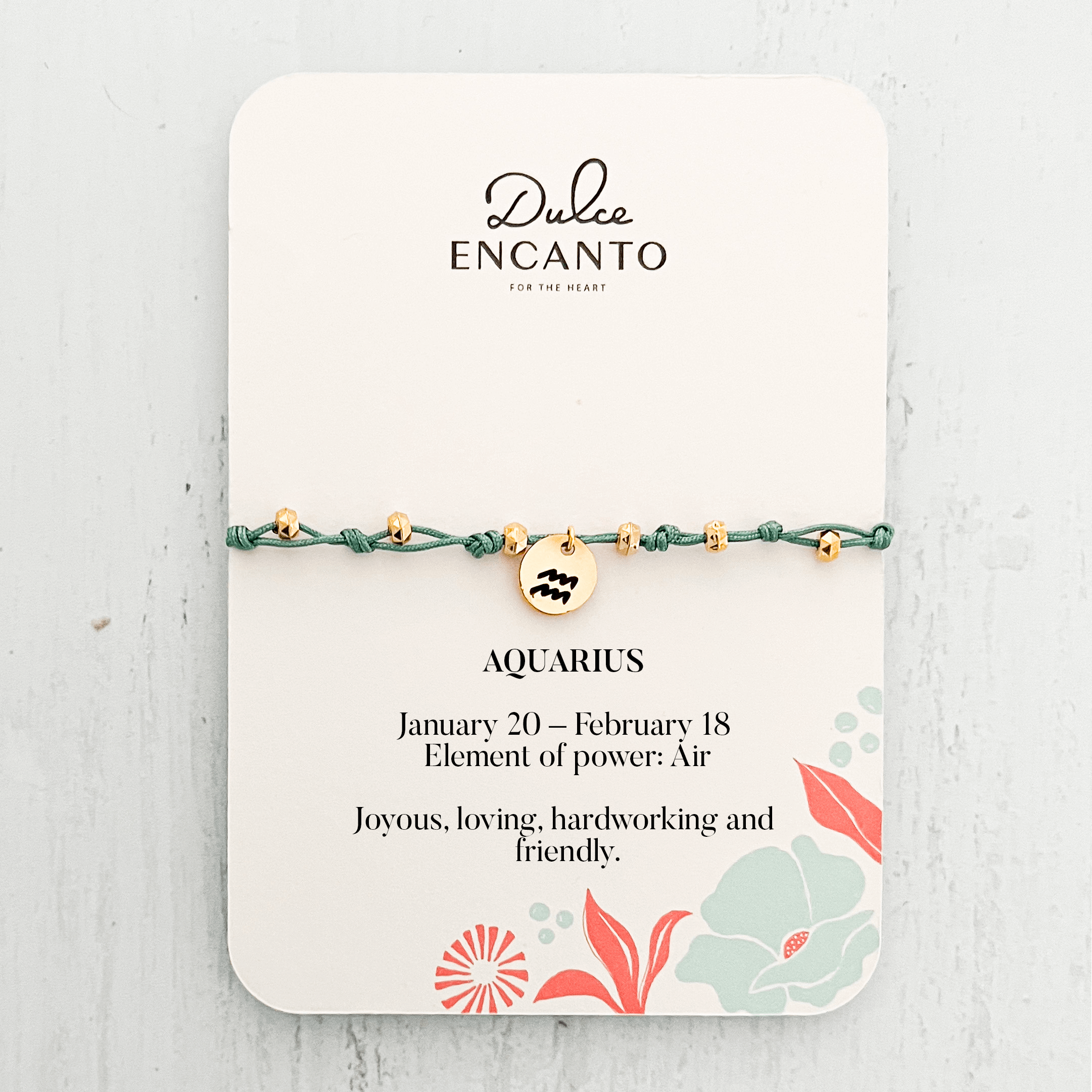 Aquarius Zodiac Sign Bracelet