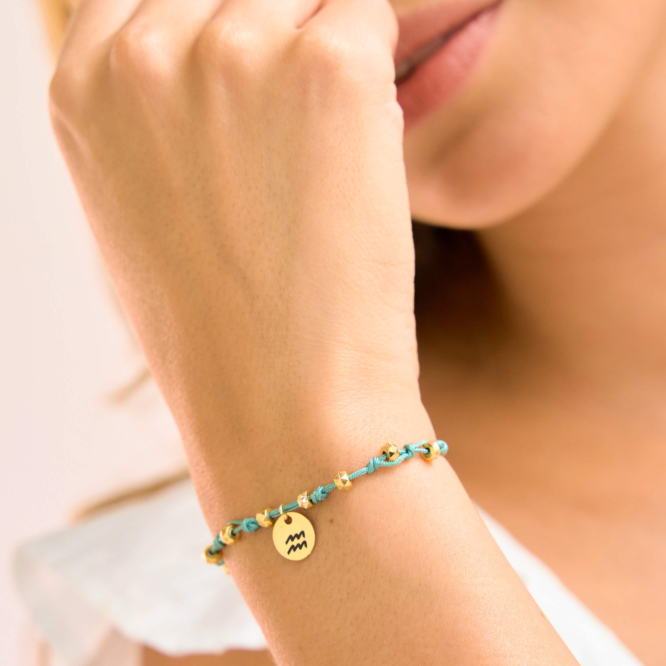 Aquarius Zodiac Sign Bracelet