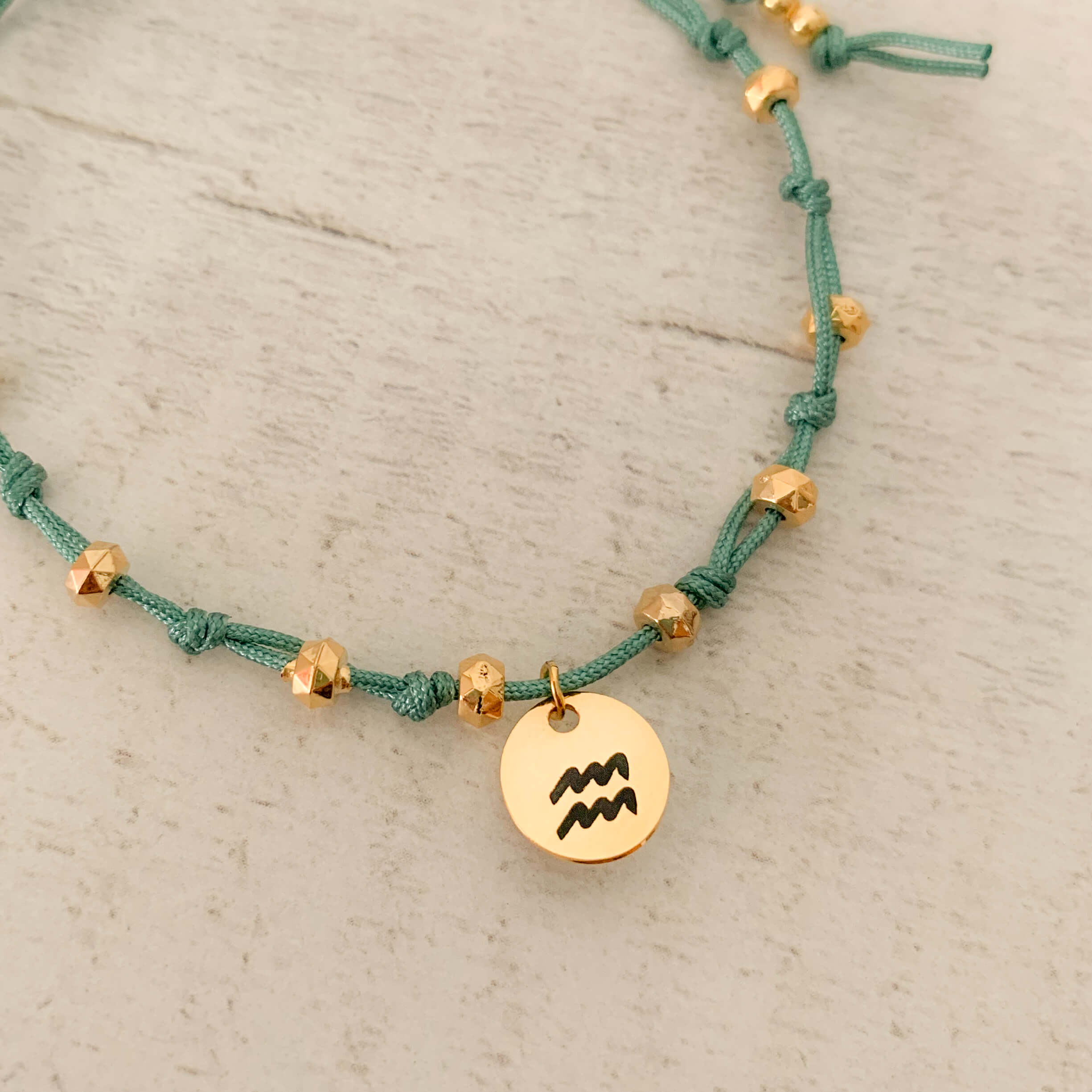 Aquarius Zodiac Sign Bracelet