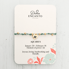 Aquarius Zodiac Sign Bracelet
