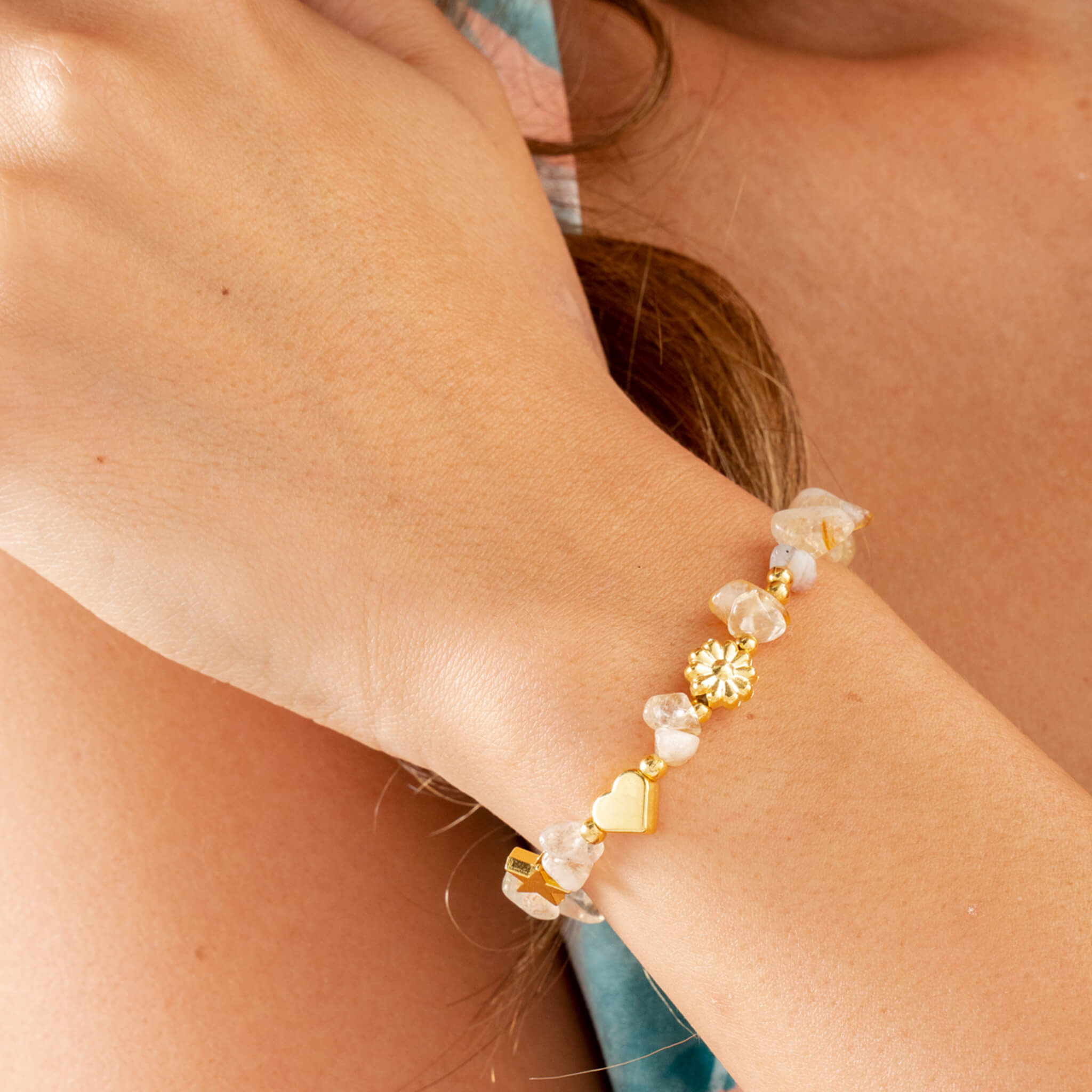 Citrine Natural Stone Bracelet with Three Intentions