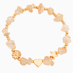 Citrine Natural Stone Bracelet with Three Intentions