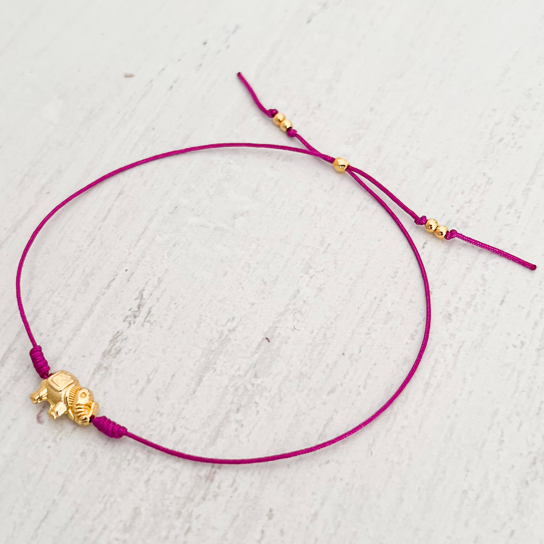 Elephant Bracelet with Yarn