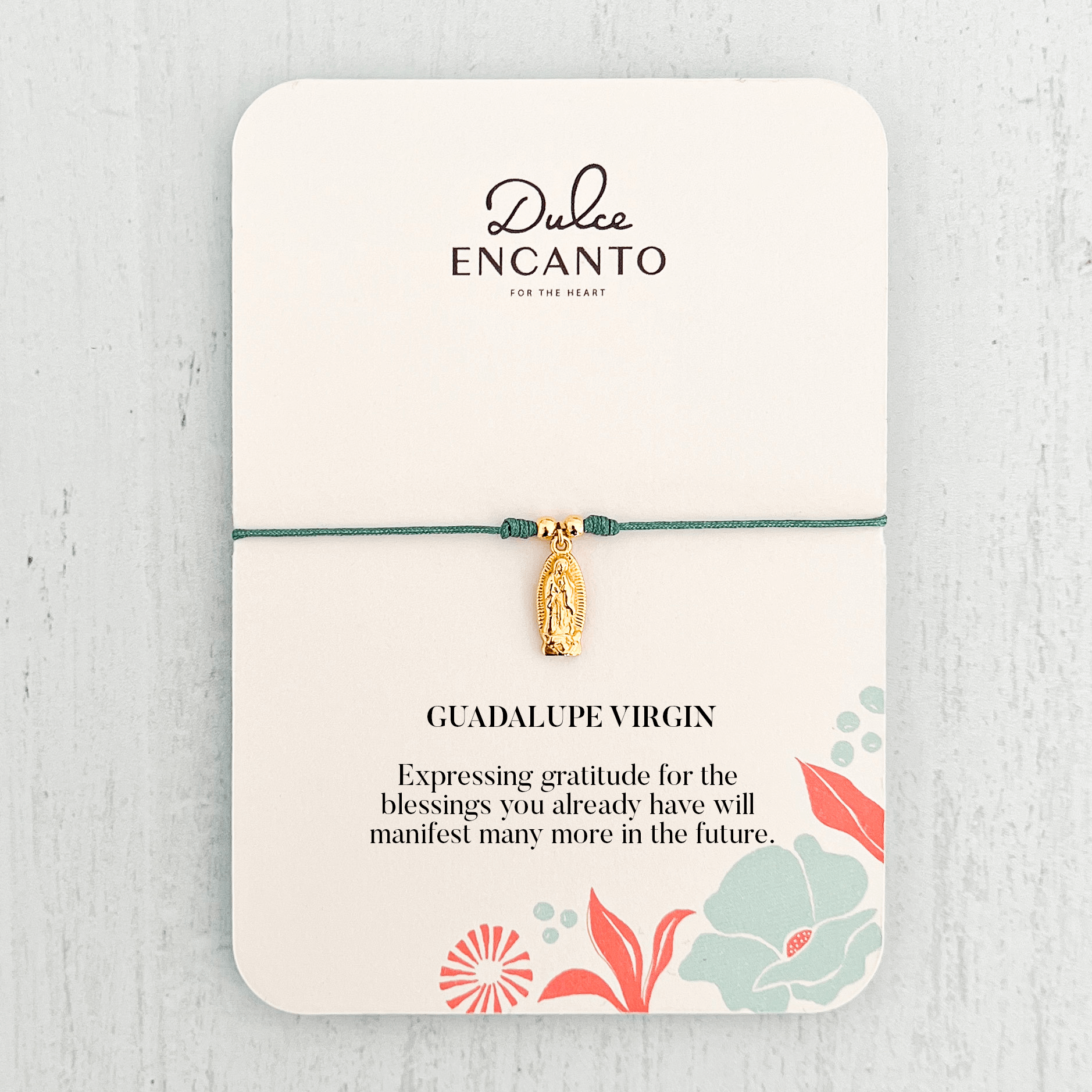 Guadalupe Virgin Bracelet with Yarn