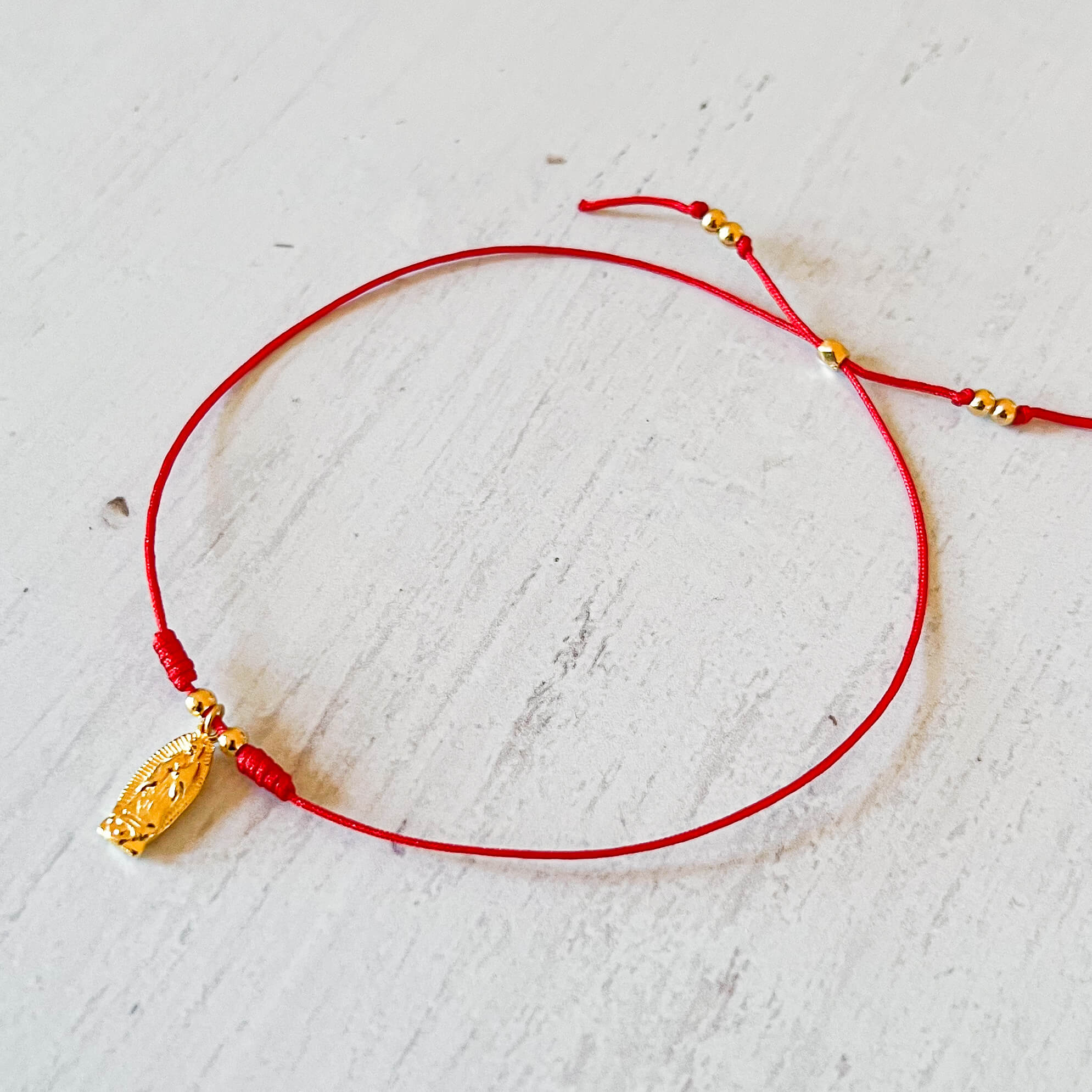 Guadalupe Virgin Bracelet with Yarn