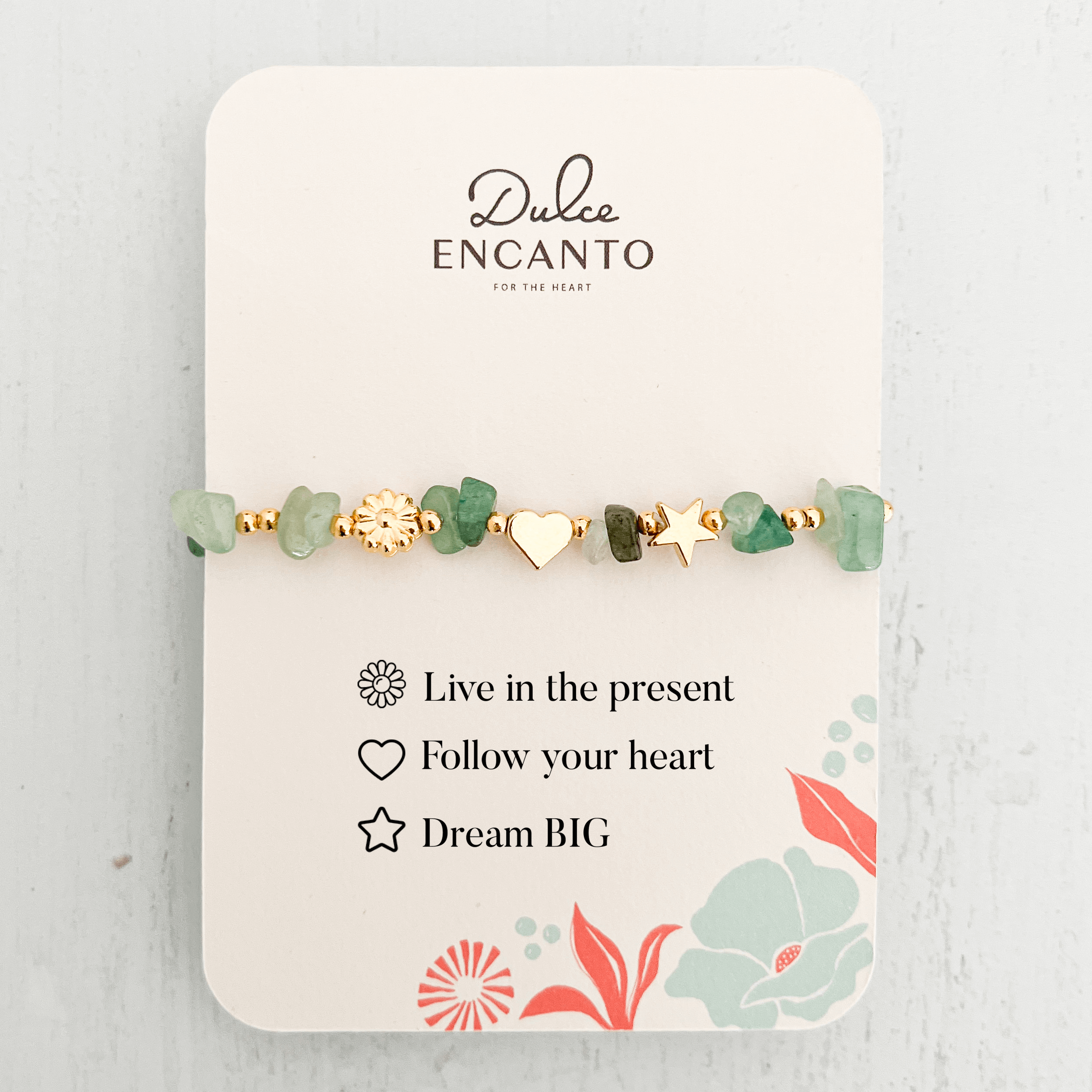 Jade Natural Stone Bracelet with Three Intentions