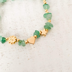 Jade Natural Stone Bracelet with Three Intentions