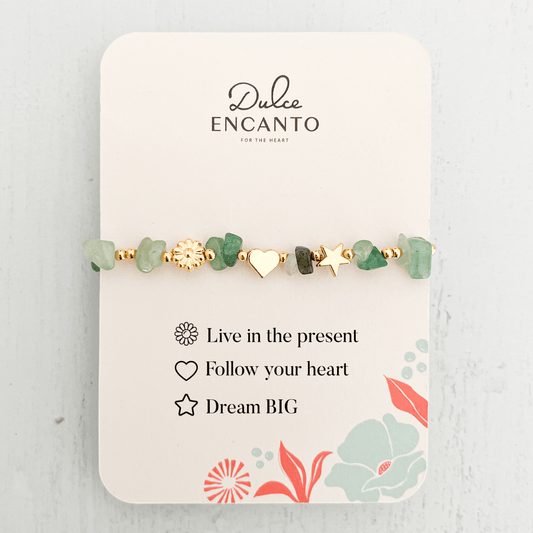 Jade Natural Stone Bracelet with Three Intentions