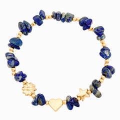 Lapis Lazuli Natural Stone Bracelet with Three Intentions