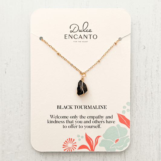 Natural Black Tourmaline Necklace