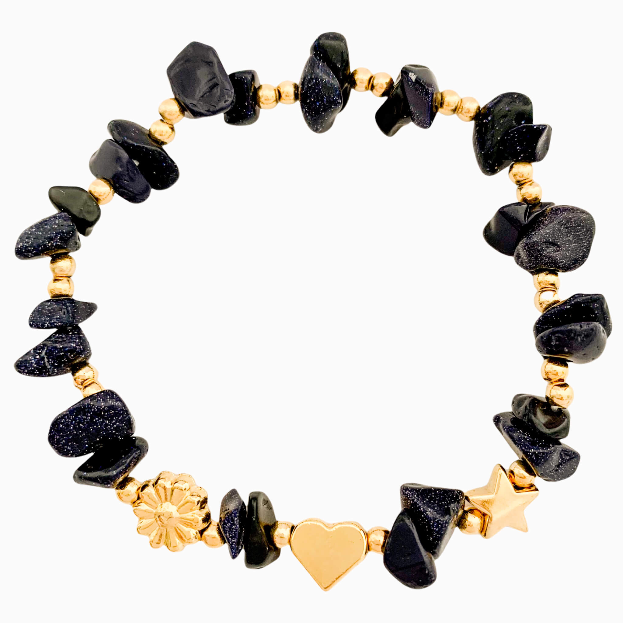 Silver Rain Natural Stone Bracelet with Three intentions