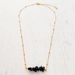 Silver Rain Natural Stone Necklace