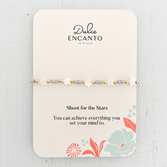 Star Bracelet with Gray Yarn