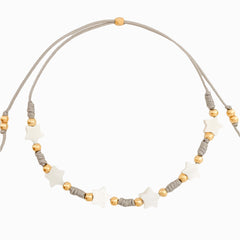 Star Bracelet with Gray Yarn