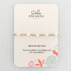 Star Bracelet with Gray Yarn