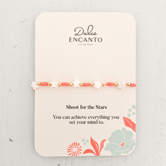 Star Bracelet with Pink Yarn