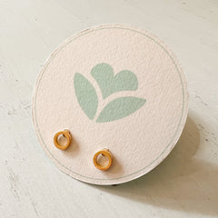 Gold-Plated Circle Silhouette Studs