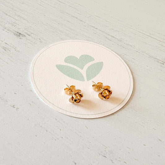 Gold-Plated Rose Studs