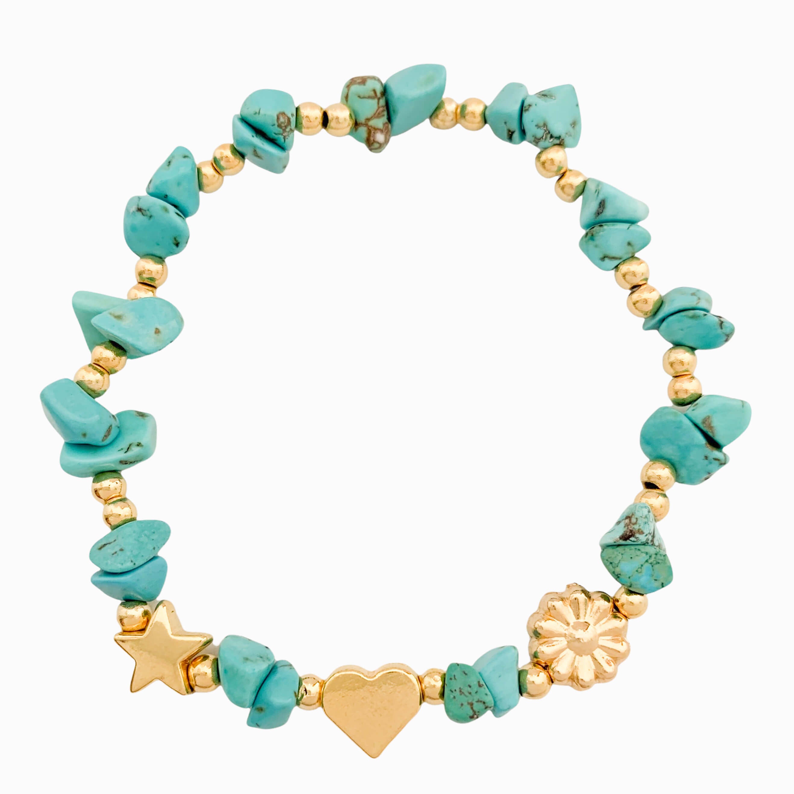 Turquoise Stone Bracelet with Three Intentions