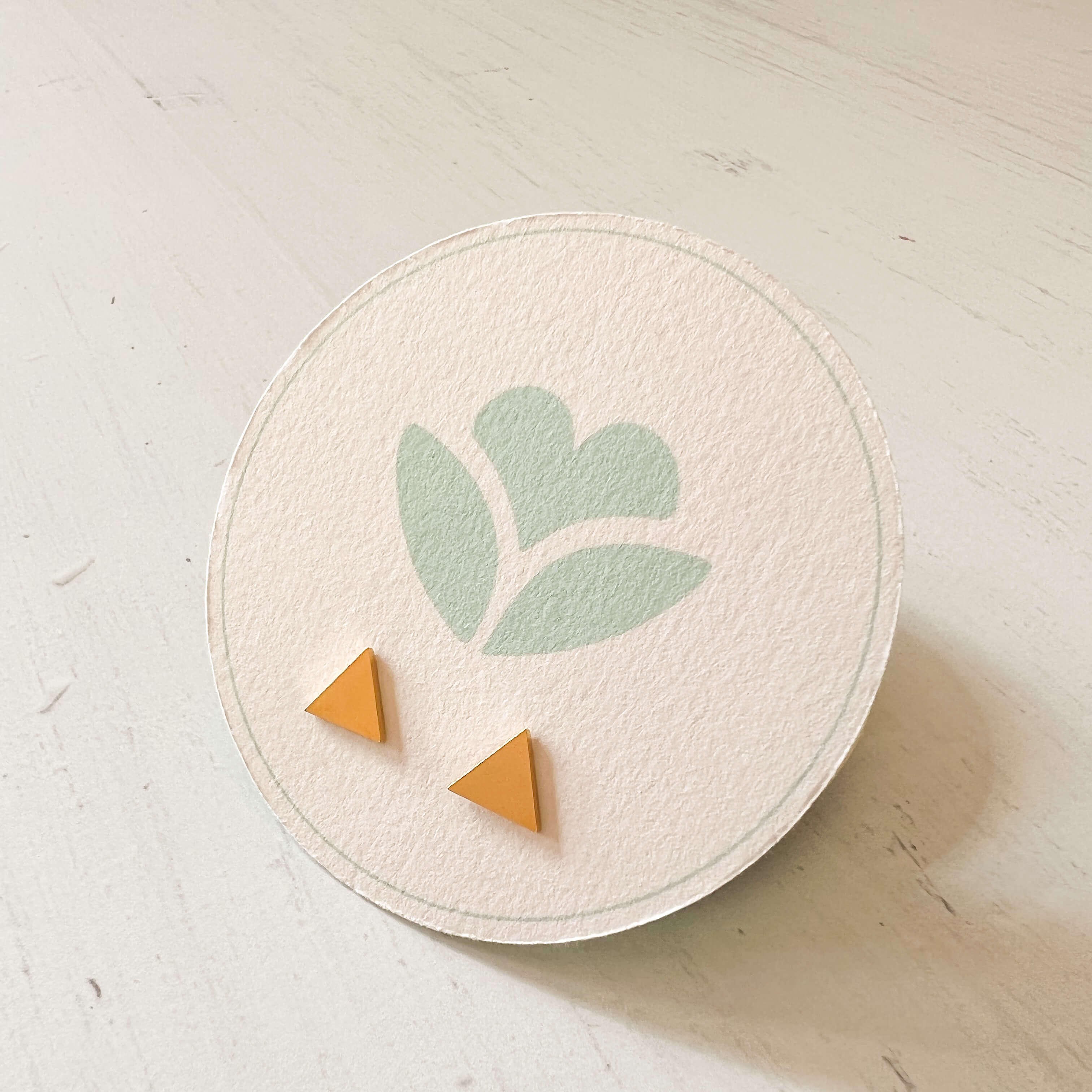 Small Gold-Plated Triangle Studs