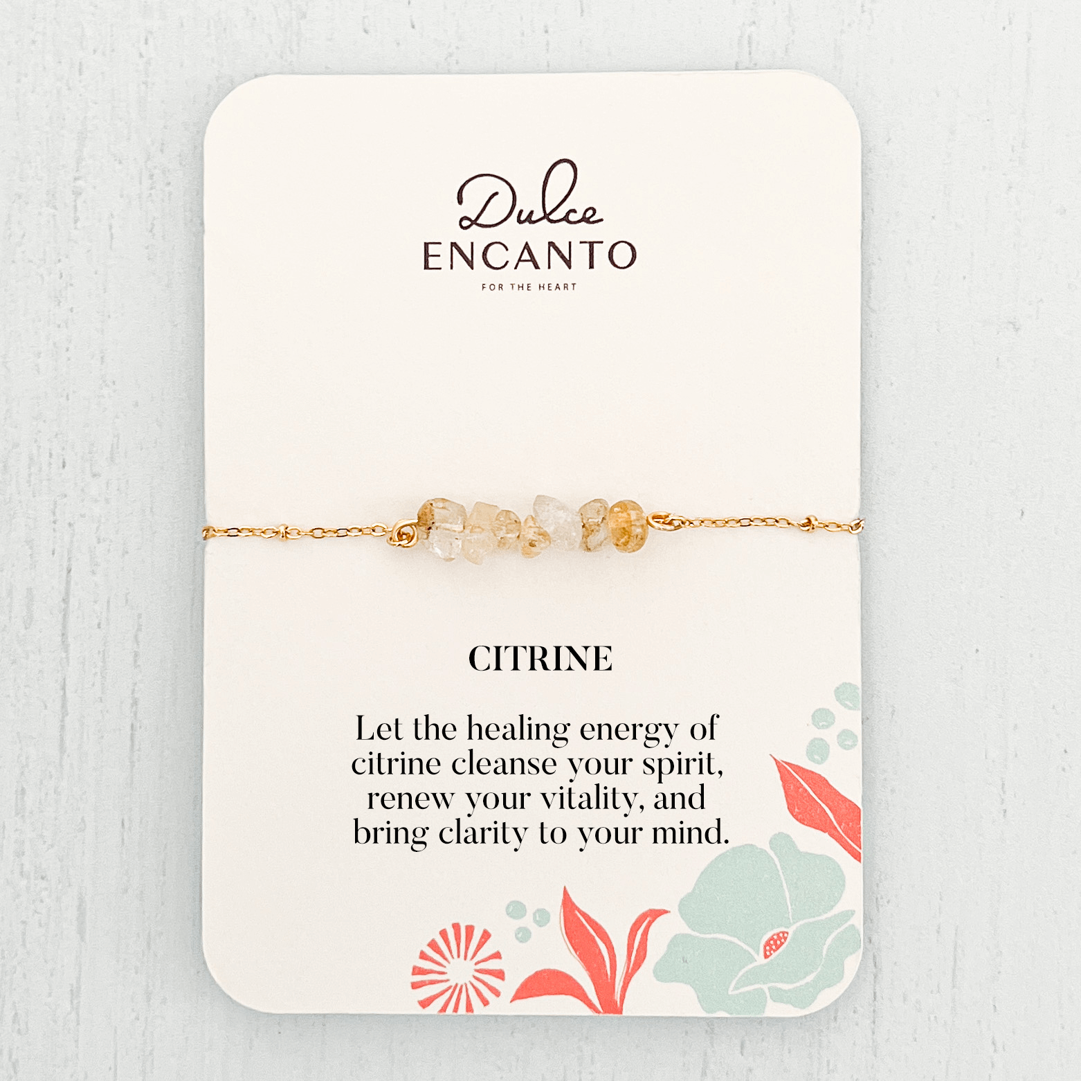 Citrine Natural Stone Bracelet with Clasp