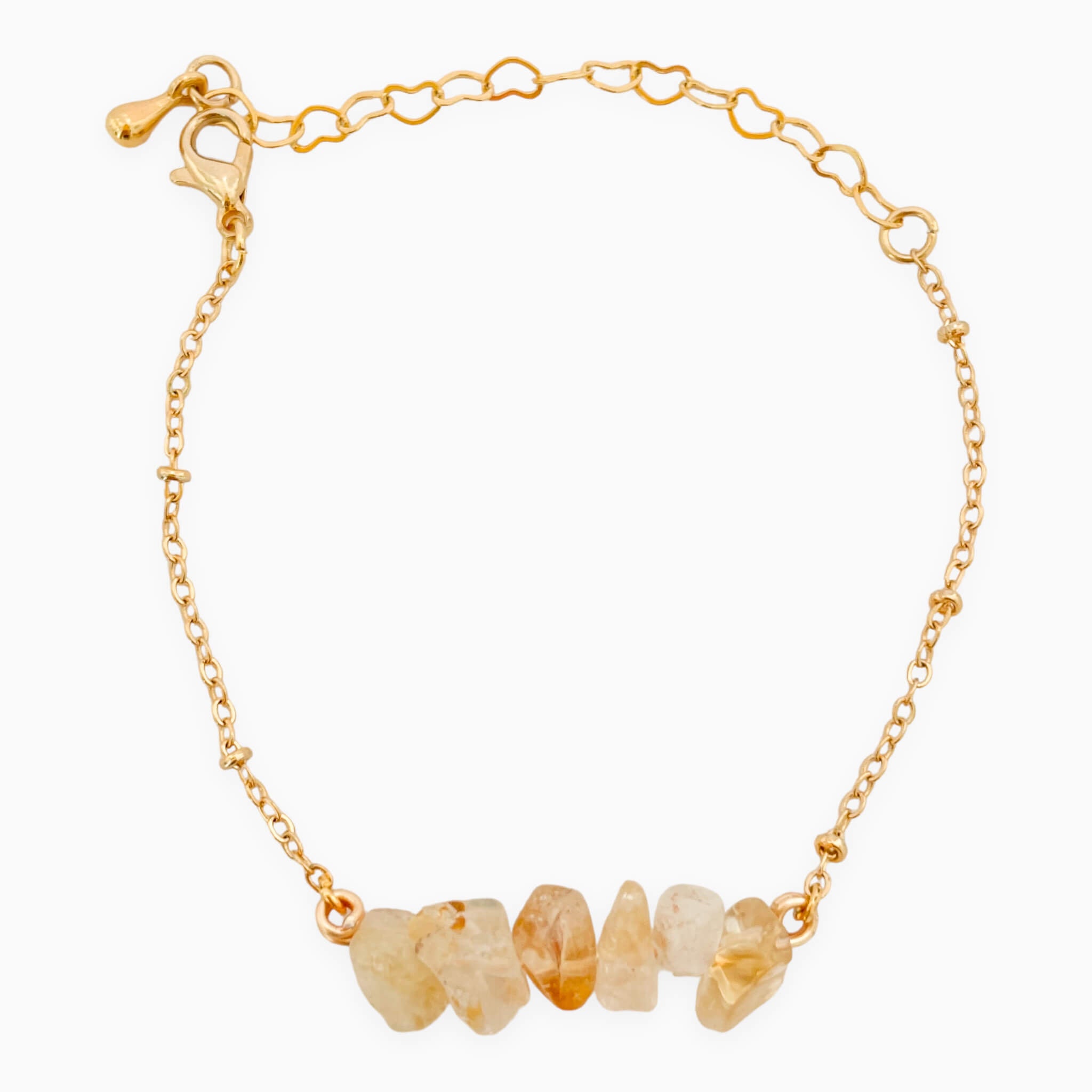 Citrine Natural Stone Bracelet with Clasp