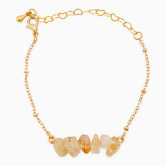 Citrine Natural Stone Bracelet with Clasp