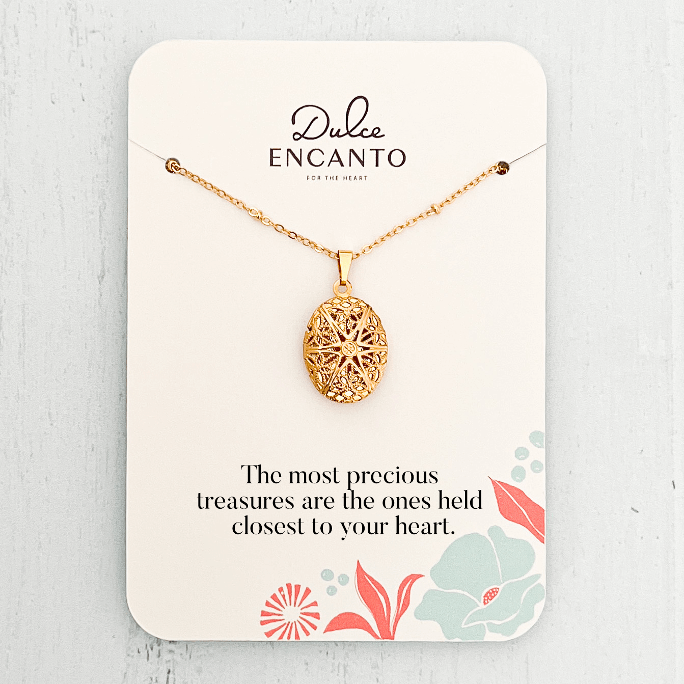 Filigree Locket Necklace