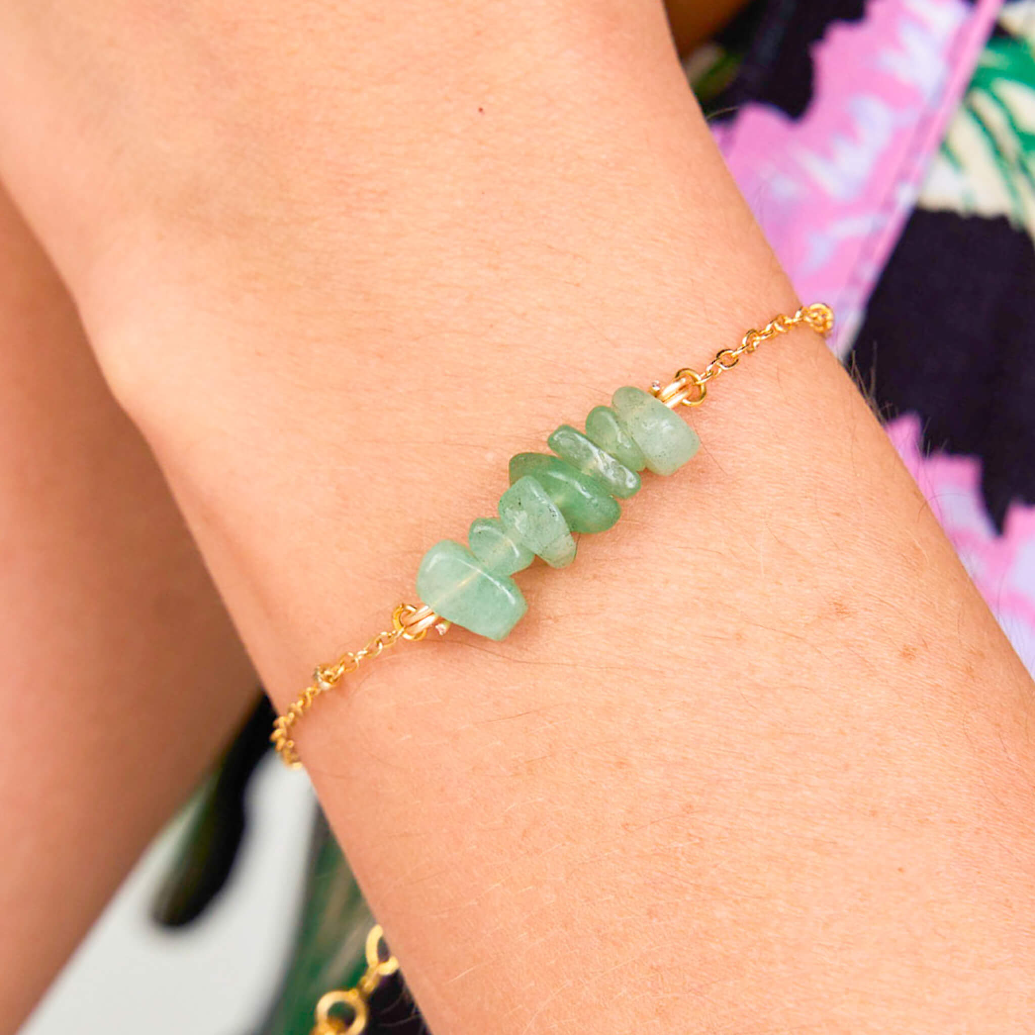 Jade Natural Stone Bracelet with Clasp