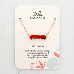 Red Coral Natural Stone Necklace