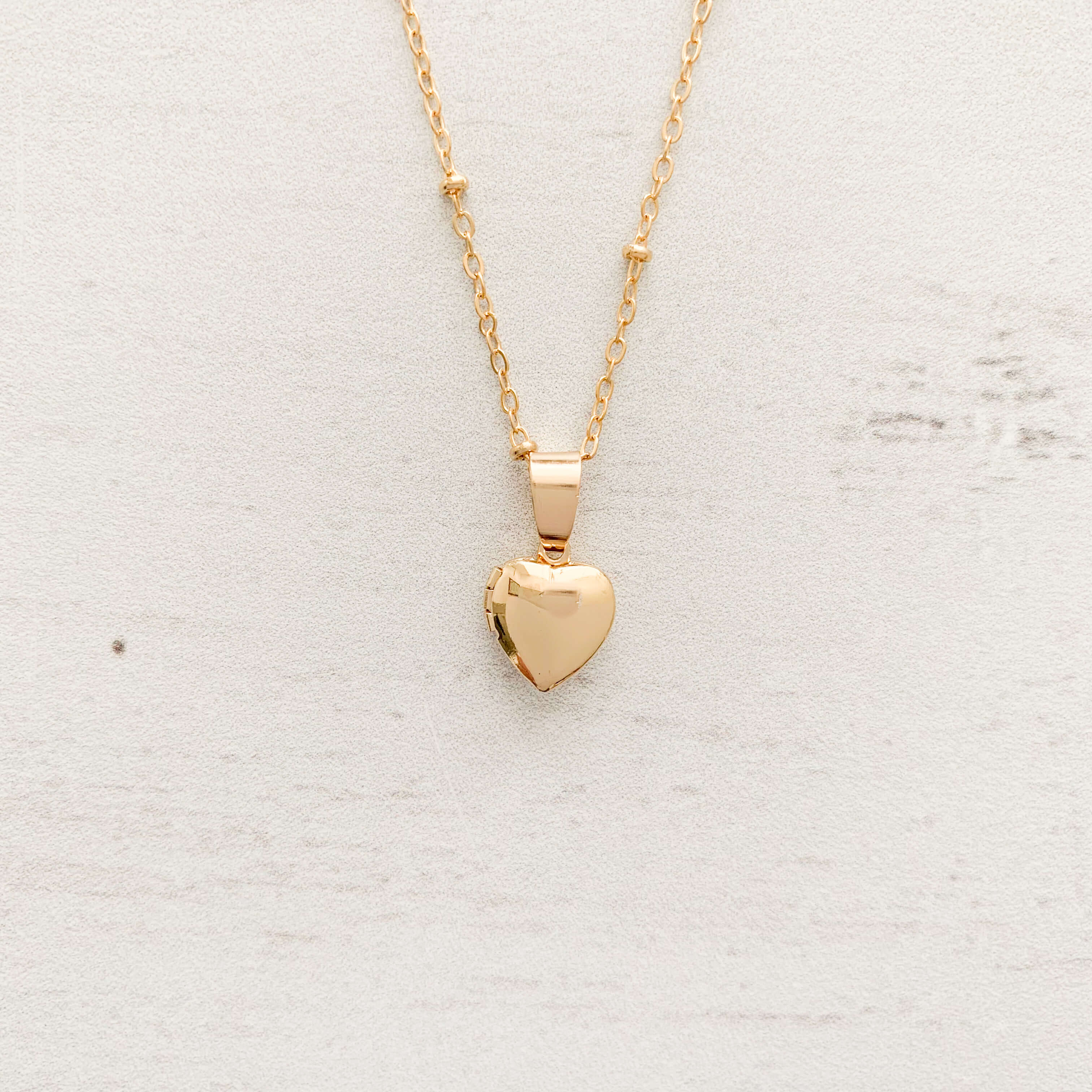 Small Heart Locket Necklace