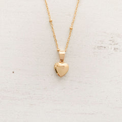 Small Heart Locket Necklace