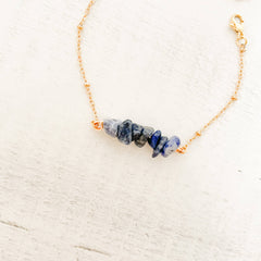 Lapis Lazuli Natural Stone Bracelet with Clasp
