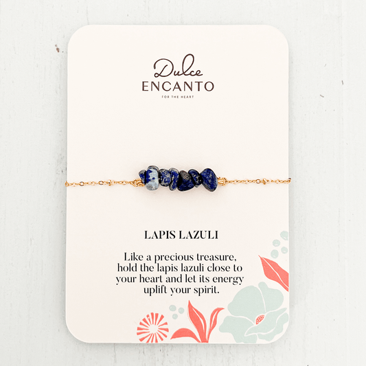 Lapis Lazuli Natural Stone Bracelet with Clasp