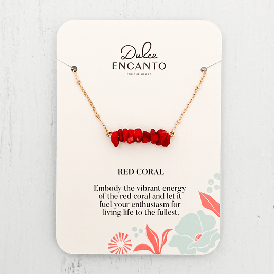Red Coral Natural Stone Necklace