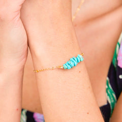 Turquoise Stone Bracelet with Clasp
