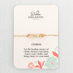 Citrine Natural Stone Bracelet with Clasp