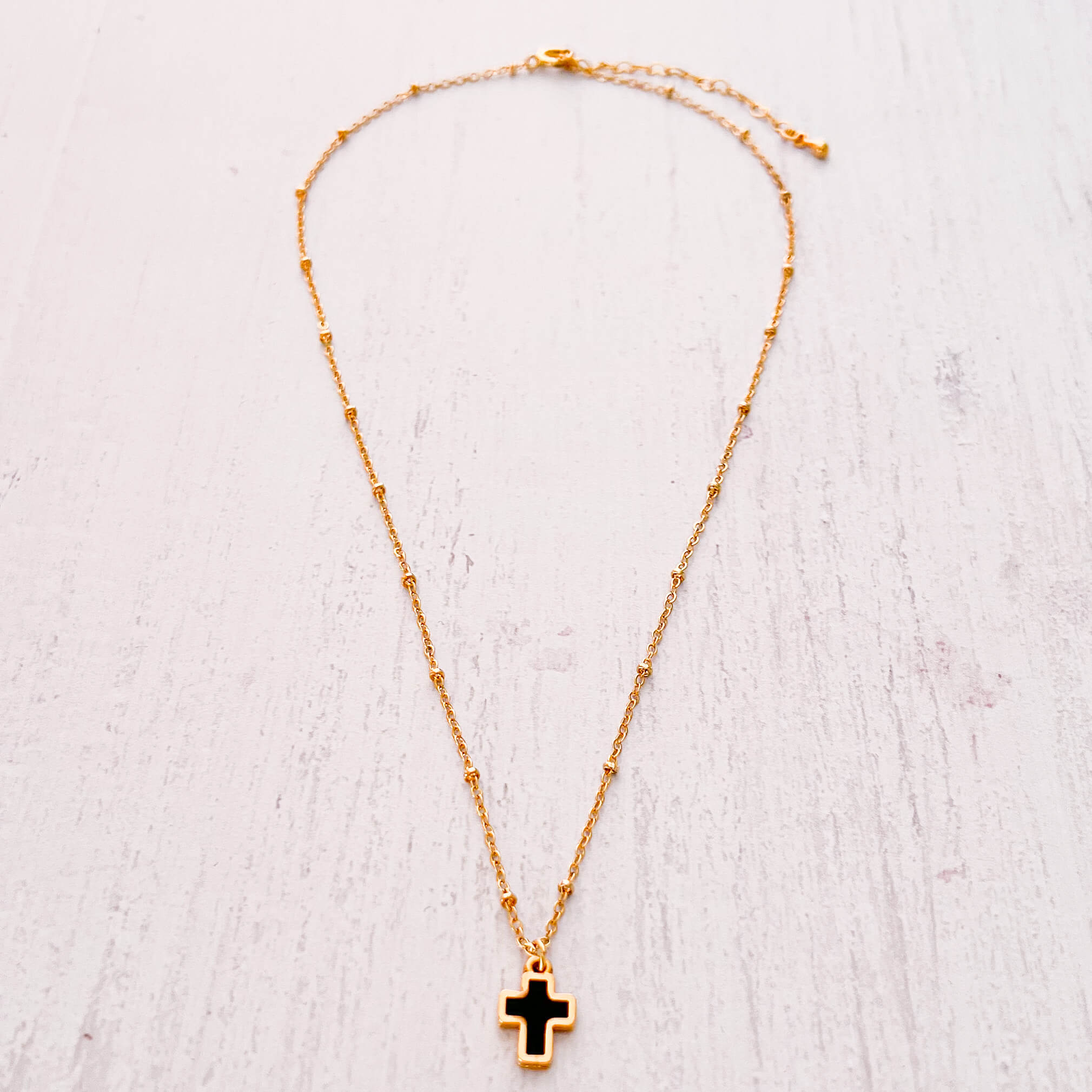 Black Cross Necklace