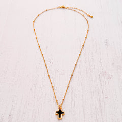 Black Cross Necklace