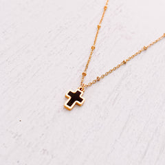 Black Cross Necklace