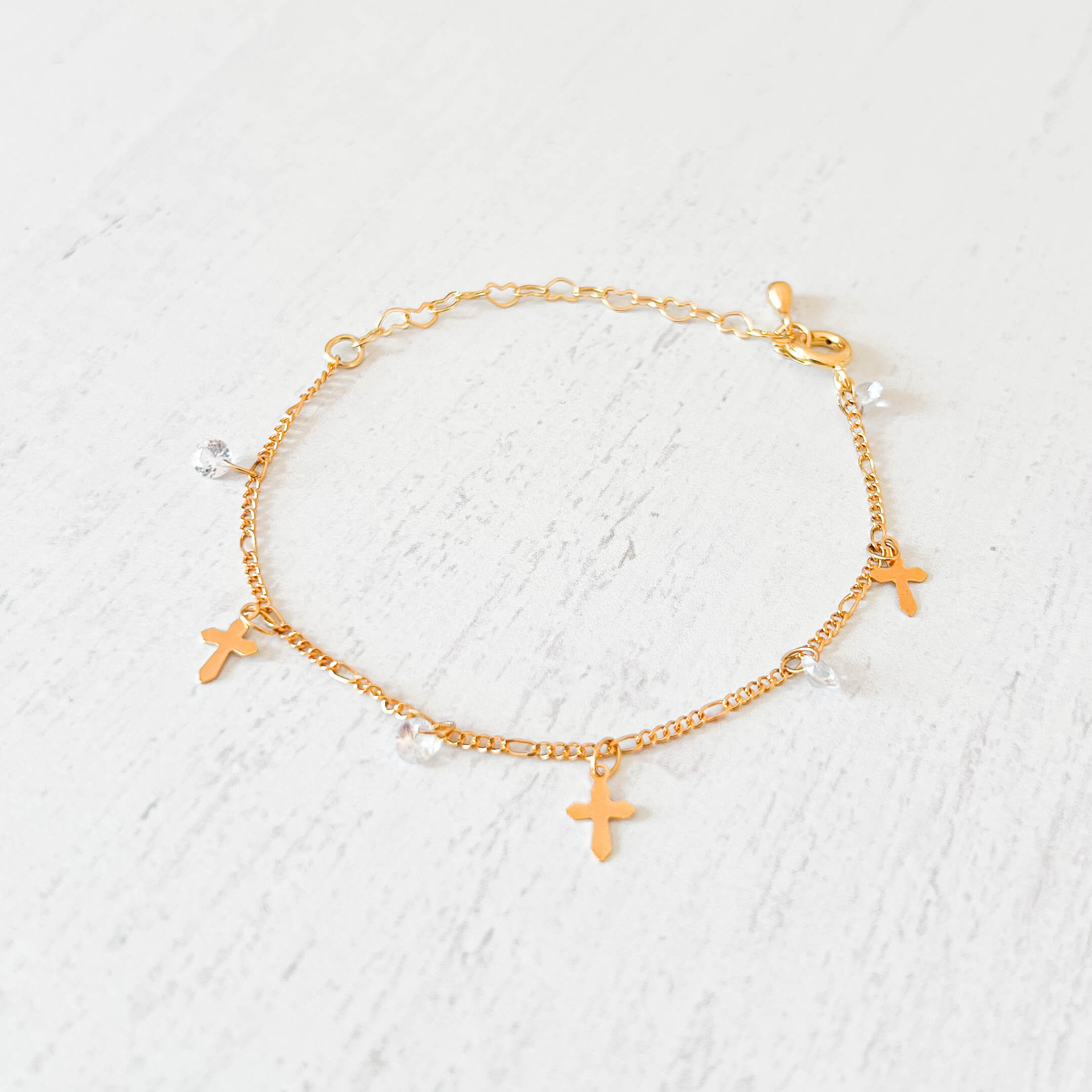 Crystal Bracelet with Crosses