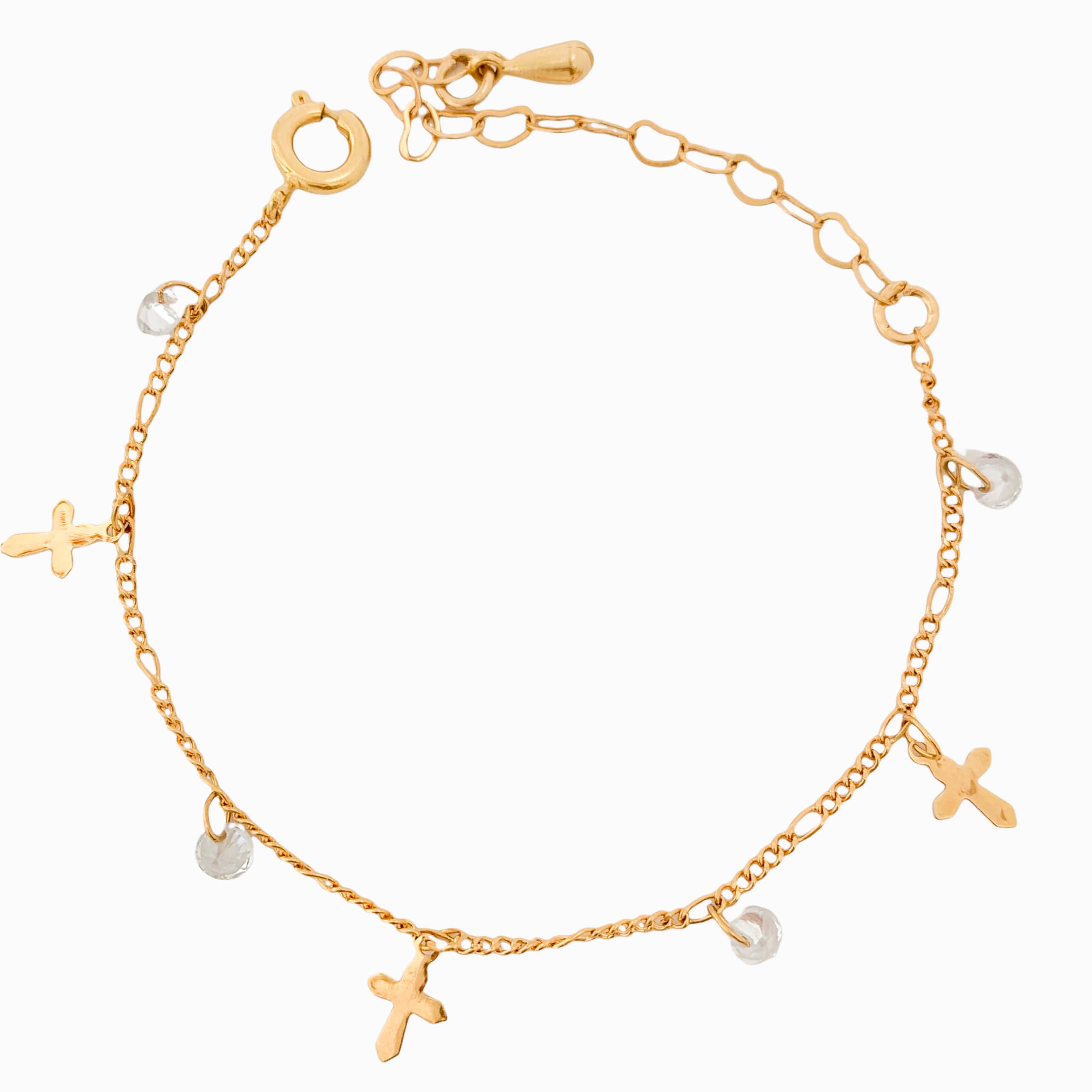 Crystal Bracelet with Crosses