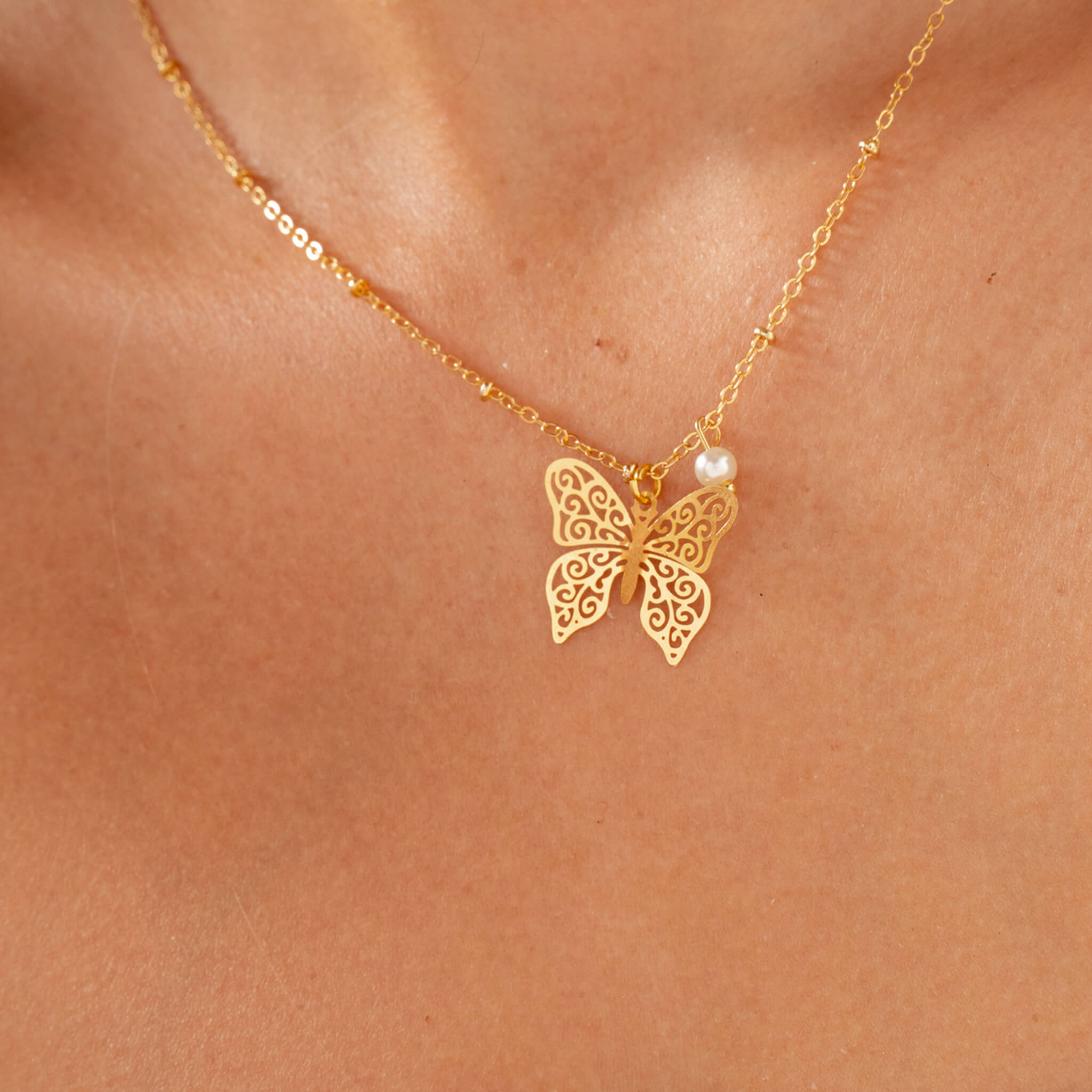 Filigree Butterfly Necklace