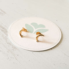 Gold-Plated Moon Studs