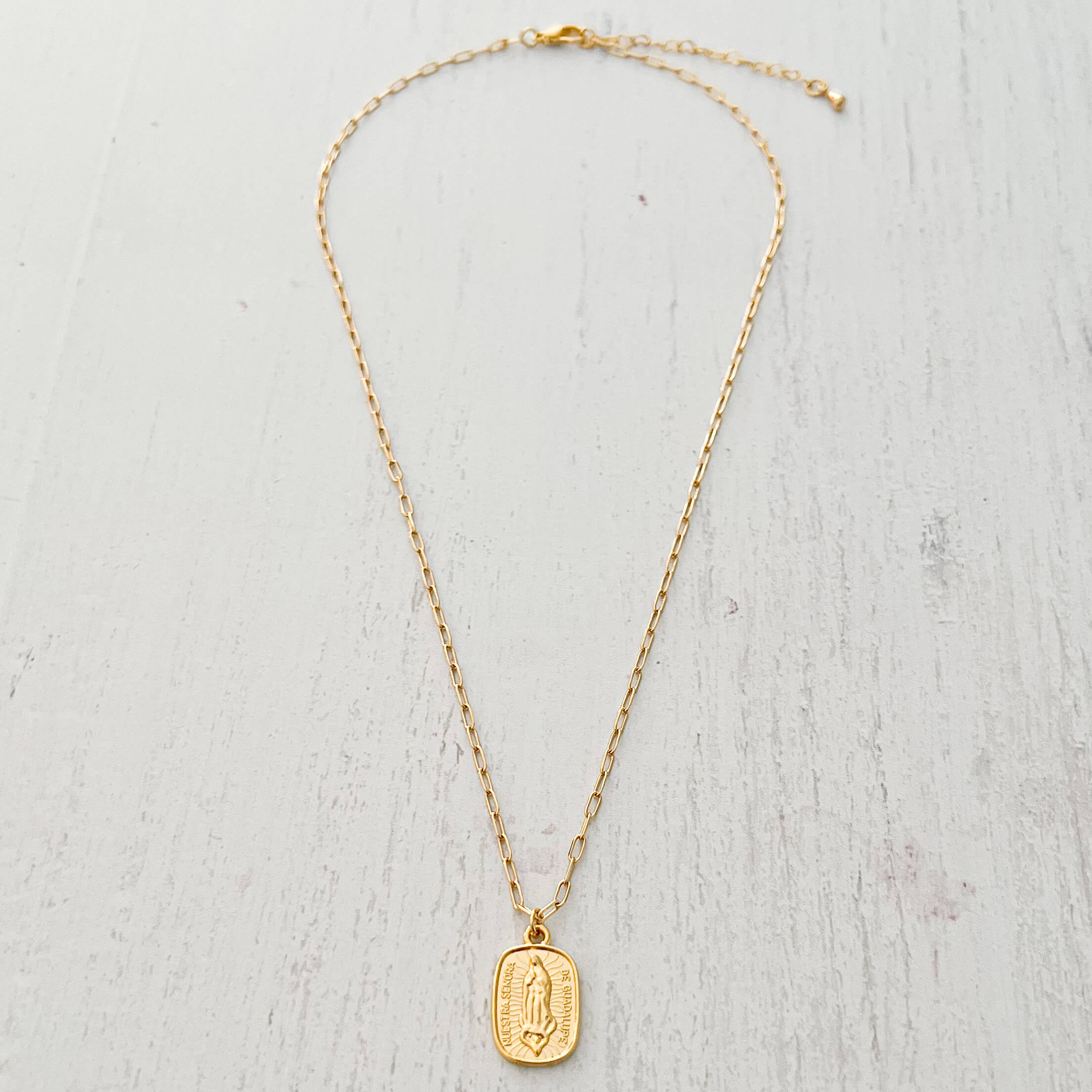 Guadalupe Virgin Big Necklace