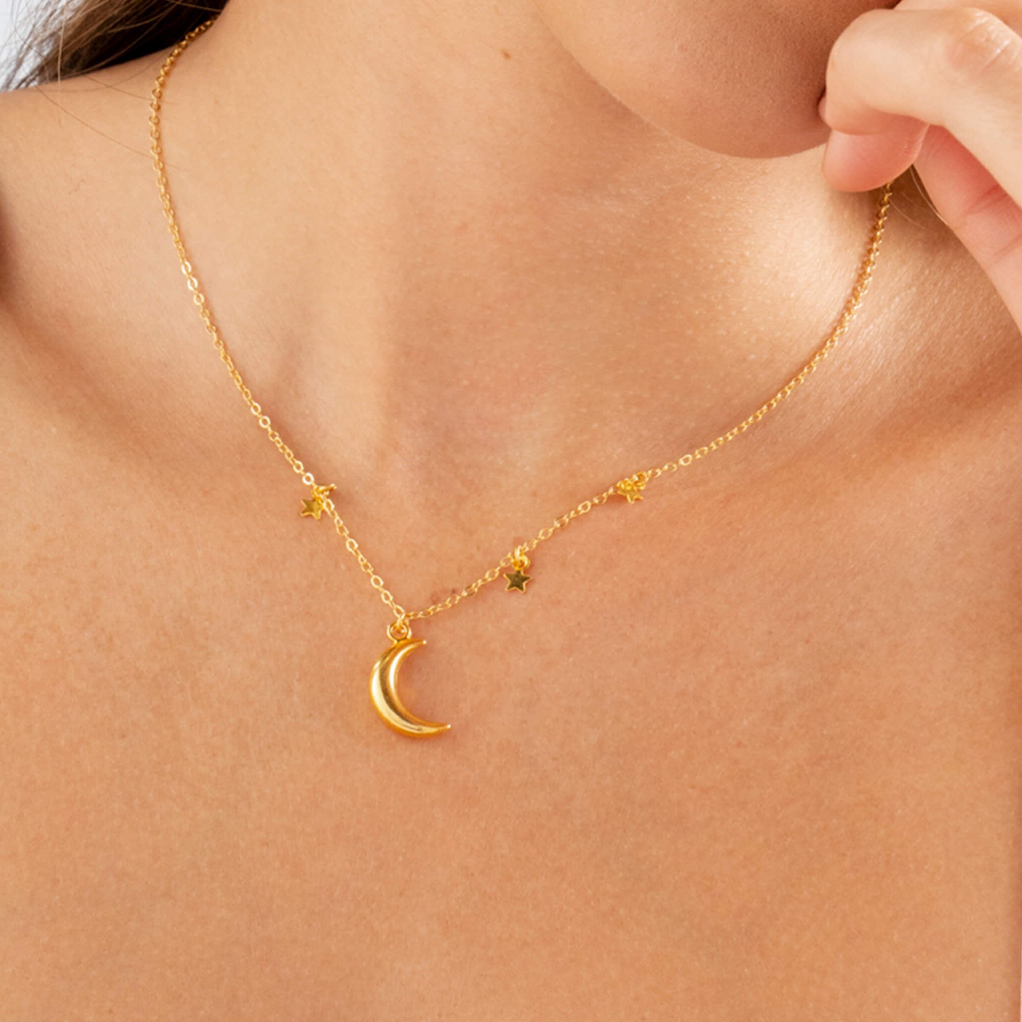 Moon and Stars Necklace